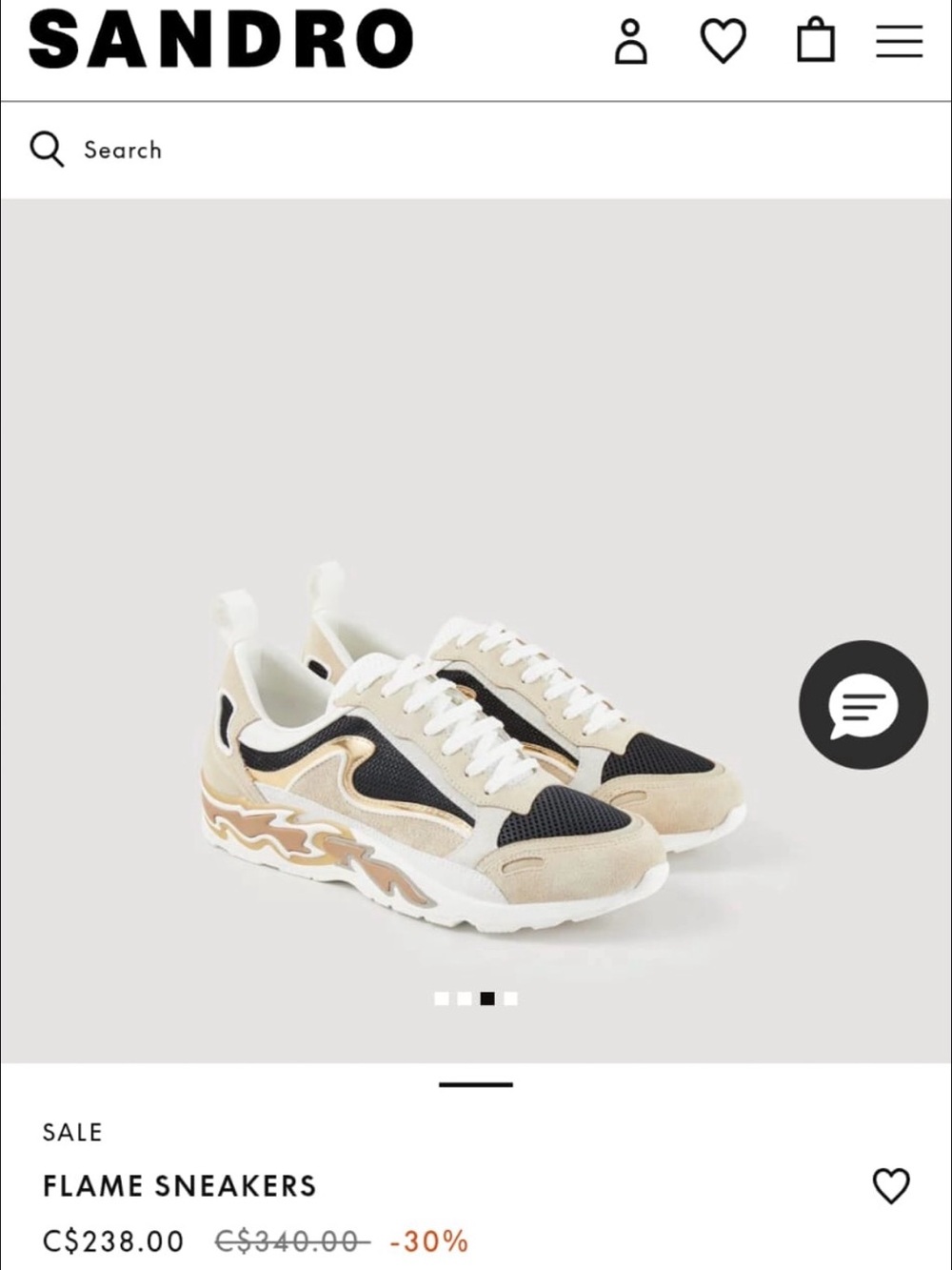 Sandro Sneakers in Cream, Black & Blue - Women's - Picture 2 of 2